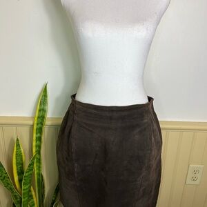 Sarah Morgan Vintage Womens Leather Suede Mini Skirt Sz M Western Country Fest